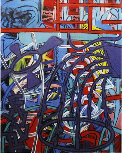 Perry House, "Untitled," 1983, acrylic on canvas, 60x48."