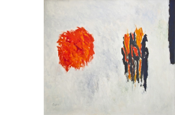 Theodoros Stamos, "Sun Games #3," 1959-1978, oil on canvas, 64 x 70." Image courtesy Graham Gallery.