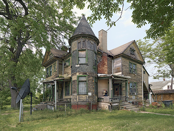 "Algernon with His Pet Dog Babe," Moran Street, Eastside, Detroit, 2010
