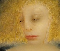 Anne Harris, "Portrait (Blonde)," 2003, 12x12." Private collection.