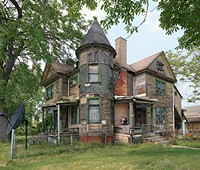 "Algernon with His Pet Dog Babe," Moran Street, Eastside, Detroit, 2010